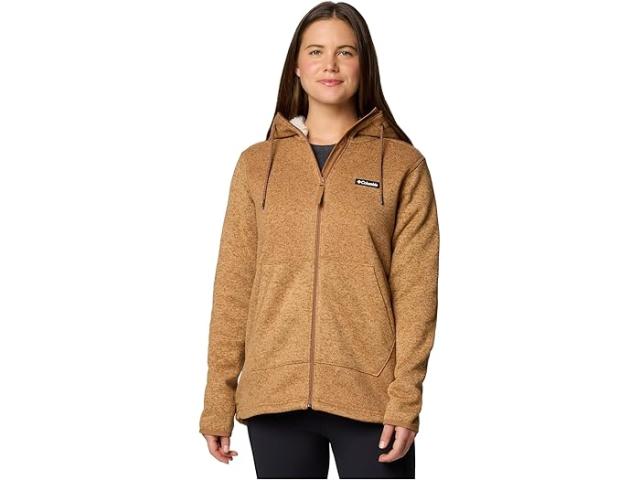(取寄) コロンビア レディース セーター ウェザー フル ジップ リ Columbia women Columbia Sweater Weather Sherpa Full Zip II Camel Brown Heatherの通販は 25,830円