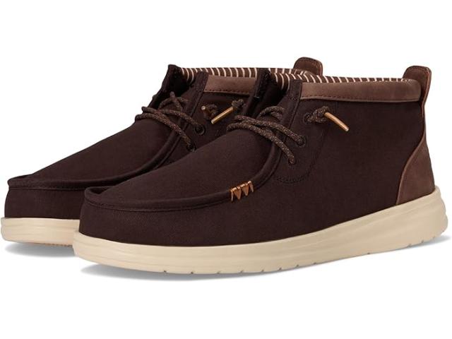 (取寄) ヘイ デュード メンズ ウォーリー ミッド ヴィン クラシック Hey Dude men Wally Mid Gripr Vin Classic Mole Brown/Downtown Brown