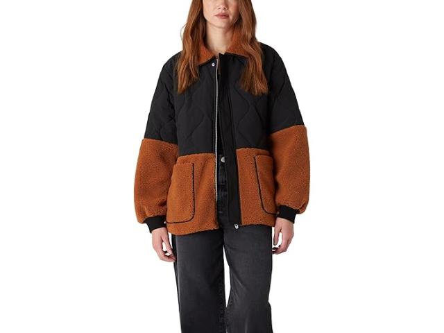 (取寄) ブランクニューヨーク レディース シェルパ キルテッド ジャケット Blank NYC women Blank NYC Sherpa Quilted Jacket Black/Rustの通販は 30,020円