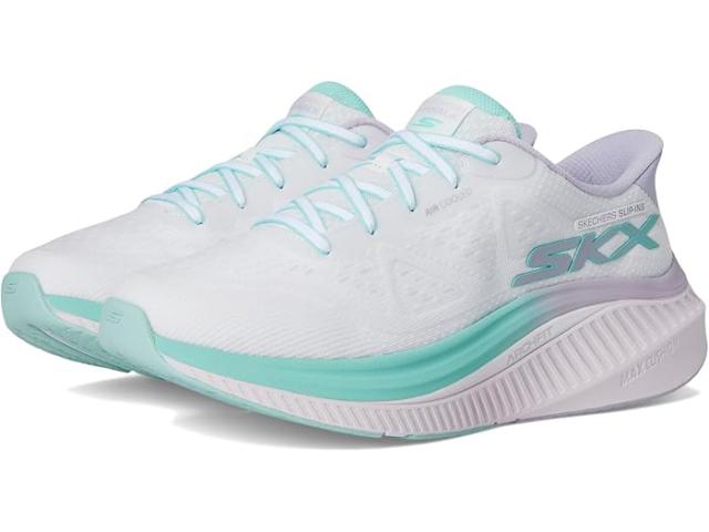 (取寄) スケッチャーズ パフォーマンス レディース マックス クッショニニグ アーチ フィット アリーナ ハンズ フリー スリップ-インス SKECHERS Performance women Max Cushioning Arch Fit Areena Hands Free Slip-Ins White/Mint