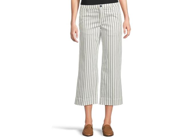 (取寄) リバプールロサンゼルス レディース パッチ ポケッツ ワイド レッグ クロップ パンツ Liverpool Los Angeles women Patch Pockets Wide Leg Crop Pants Vintage Indigo Stripe