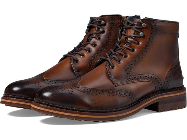 (取寄) ジョンストン&マーフィー メンズ コネリー ウイング ティップ ブート Johnston & Murphy men Johnston & Murphy Connelly Wing Tip Boot Tan Full Grainの通販は