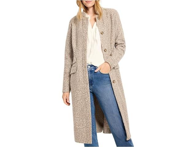 (取寄) ニックゾー レディース ピティート シェルパ ツイード ニット トップコート NIC+ZOE women Petite Sherpa Tweed Knit Topcoat Neutral Multi