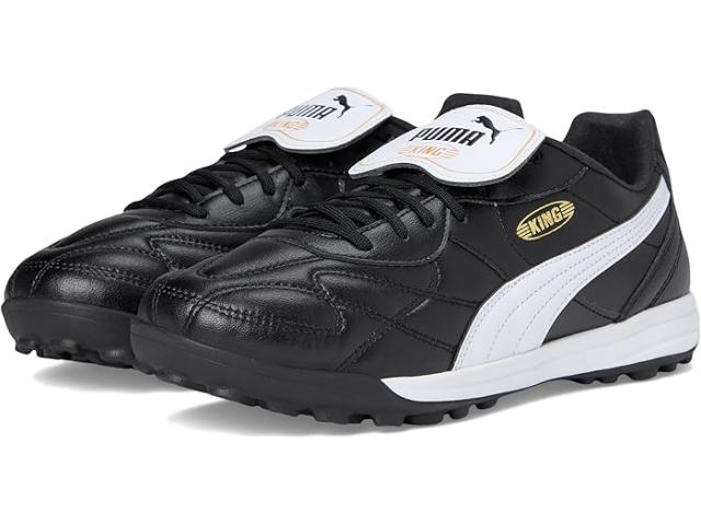 (取寄) プーマ メンズ キング トップ ターフ トレーニング サッカー クリーツ PUMA men King Top Turf Training Soccer Cleats Black/White/Gold