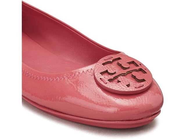 トリーバーチピンク レザー フラットシューズ ロゴ バレーシューズ トリーバーチ ピンクレザー フラットシューズ バレーシューズ TORYBURCH