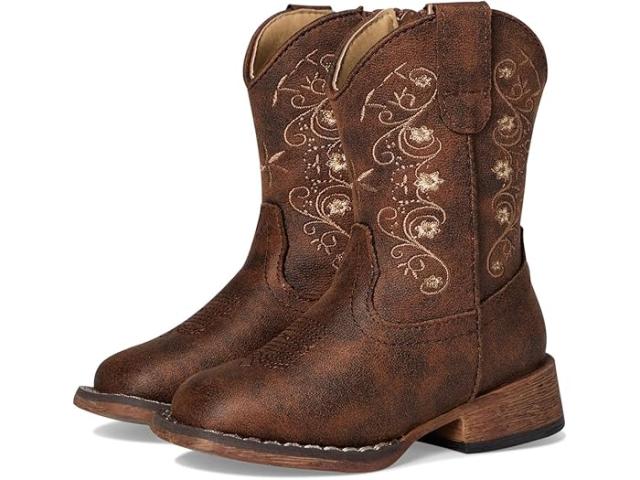 (取寄) ローパー キッズ ガールズ ベイリー (トドラー) Roper Kids girls Bailey (Toddler) Vintage Brown Faux Leather Upper