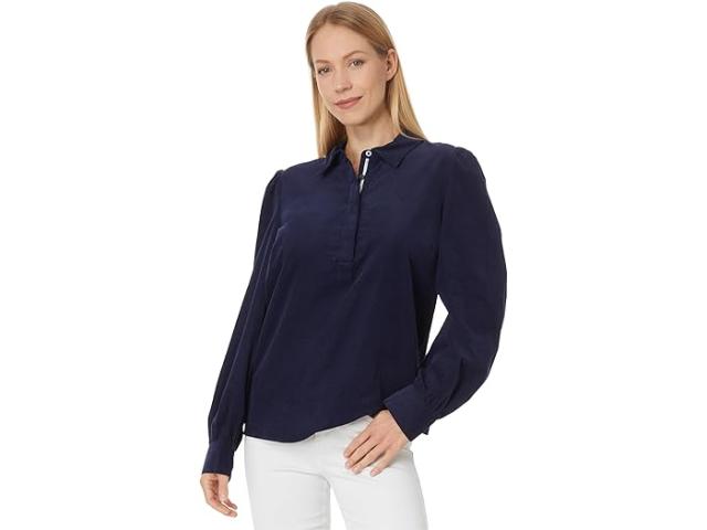 (取寄) ヴィンヤードヴァインズ レディース ポップオーバー シャツ Vineyard Vines women Popover Shirt Nautical Navyの通販は