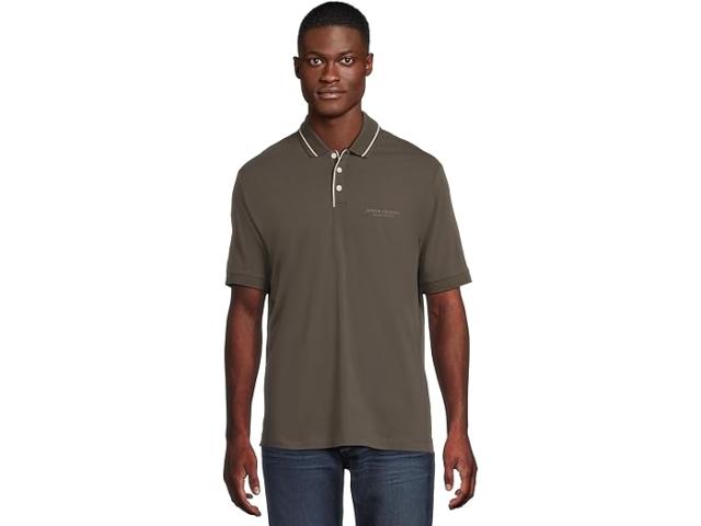 (取寄) アルマーニエクスチェンジ メンズ ミラノ / ニュー ヨーク ロゴ ポロ シャツ Armani Exchange men Milano/New York Logo Polo Shirt Sage