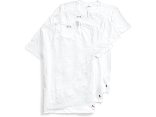 (取寄) ラルフローレン メンズ スリム フィット W/ ウィッキング 3-パック クルー アンダーシャツ Polo Ralph Lauren men Slim Fit w/ Wicking 3-Pack Crew Undershirts White