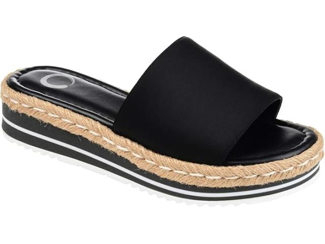 (取寄) ジュルネ コレクション レディース コンフォート フォーム ロージー サンダル Journee Collection women Comfort Foam Rosey Sandal Black