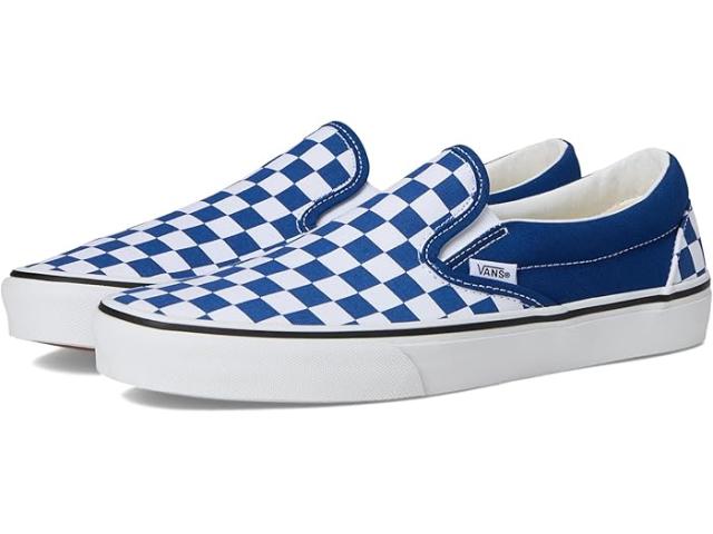 (取寄) バンズ クラシック スリップ オン チェッカーボード Vans Classic Slip On Checkerboard Checkerboard True Blue