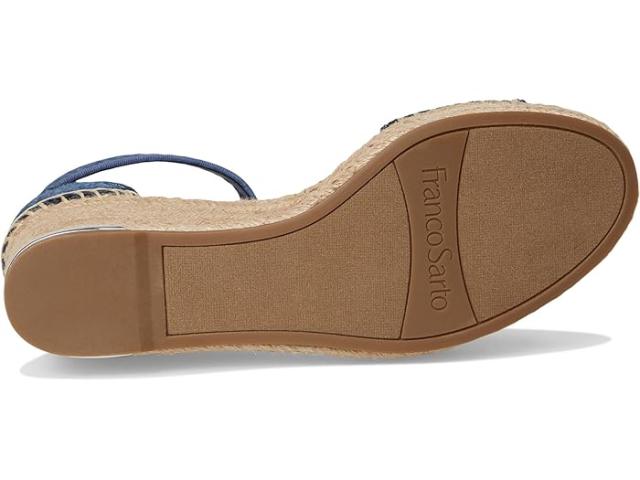 (取寄) フランコ サルト レディース クレメンス ラフィア エスパドリーユ ウェッジ ヒール サンダル Franco Sarto women Clemens Raffia Espadrille Wedge Heel Sandals Denim Blue Raffia
