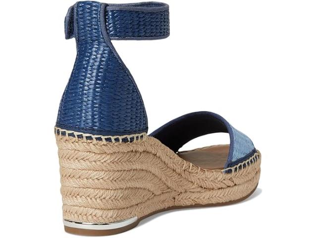(取寄) フランコ サルト レディース クレメンス ラフィア エスパドリーユ ウェッジ ヒール サンダル Franco Sarto women Clemens Raffia Espadrille Wedge Heel Sandals Denim Blue Raffia