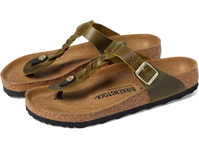 (取寄) ビルケンシュトック レディース ギゼ ブレイデッド Birkenstock women Birkenstock Gizeh Braided Green Olive Oiled Leather 取寄) ビルケンシュトック レディース ギゼ ブレイデッド Birkenstock
