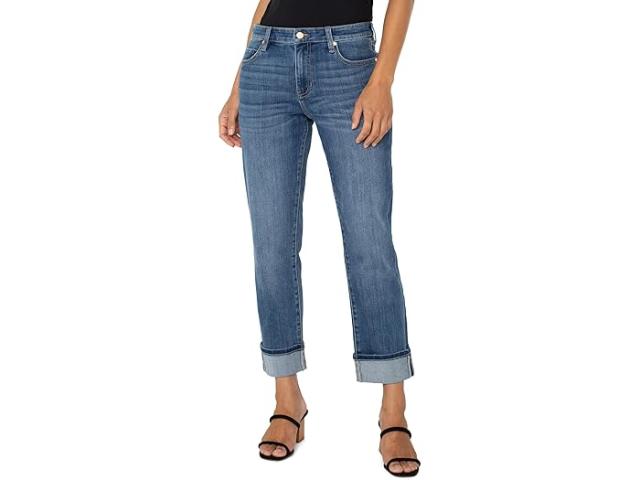 (取寄) リバプールロサンゼルス レディース マーリー ガールフレンド カフド ジーンズ Liverpool Los Angeles women Marley Girlfriend Cuffed Jeans Grasslands