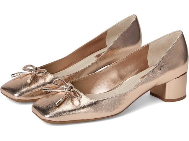 (取寄) フランコ サルト レディース ナタリア スクエア トゥ ブロック ヒール パンプス ウィズ ボウ Franco Sarto women Natalia Square Toe Block Heel Pumps with Bow Rose Gold Pink