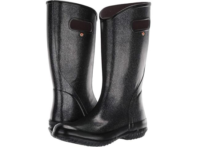 (取寄) ボグス レディース レイン ブーツ グリッター Bogs women Rain Boot Glitter Black