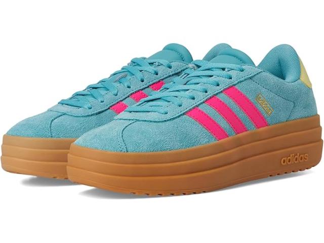 (取寄) アディダス キッズ Vl コート ボールド シューズ adidas Kids VL Court Bold Shoes Powder Teal/Shock Pink/Powder Yellow
