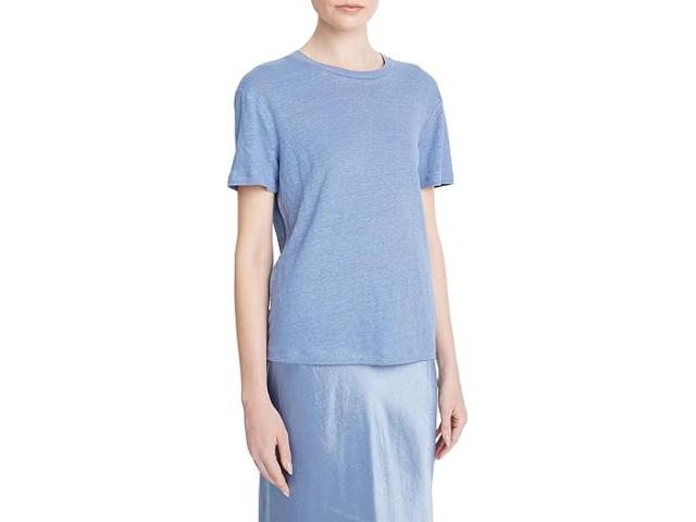 (取寄) ヴィンス レディース ショート スリーブ ドロップ ショルダー クルー ネック Vince women Vince Short Sleeve Drop Shoulder Crew Neck Azure Gemの通販は 44,980円