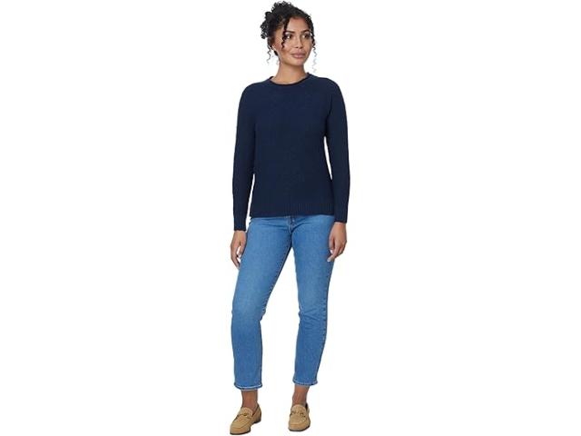 (取寄) エルエルビーン レディース ミッドウエイト コットン スラブ ロールネック プルオーバー L.L.Bean women L.L.Bean Midweight Cotton Slub Rollneck Pullover Classic Navy