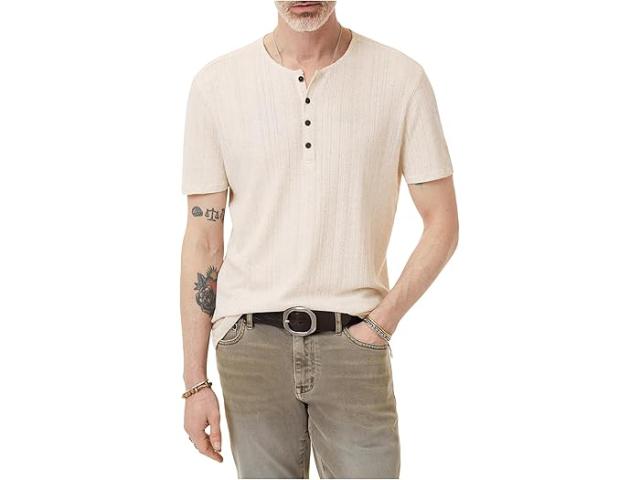 (取寄) ジョン バルベイトス メンズ シエル ヘンリー John Varvatos men Ciel Henley Chalk