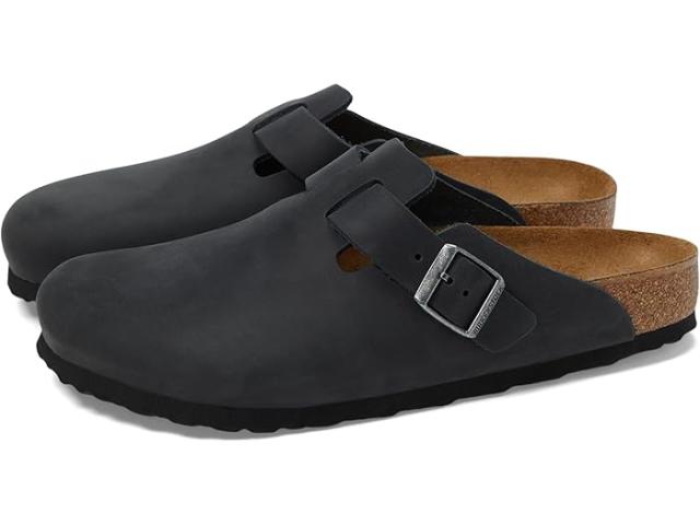 (取寄) ビルケンシュトック ボストン - オイルド レザー (ユニセックス) Birkenstock Boston - Oiled Leather (Unisex) Black Oiled Leather