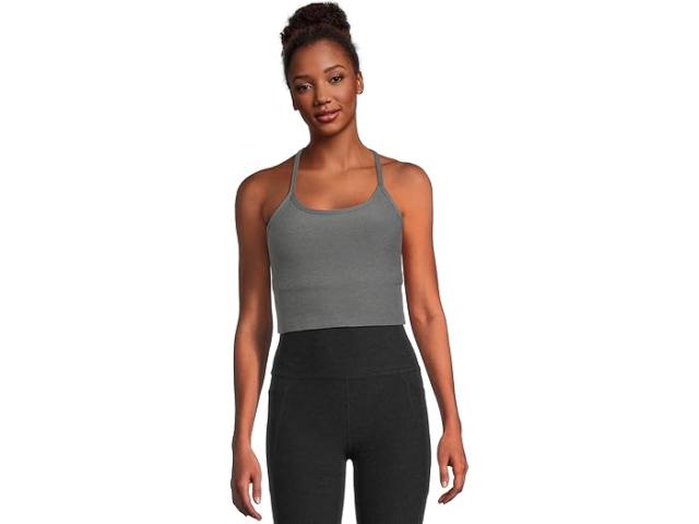 (取寄) ビヨンドヨガ レディース スペースダイ スリム レイサーバック クロップド タンク Beyond Yoga women Spacedye Slim Racerback Cropped Tank True Gray Heather