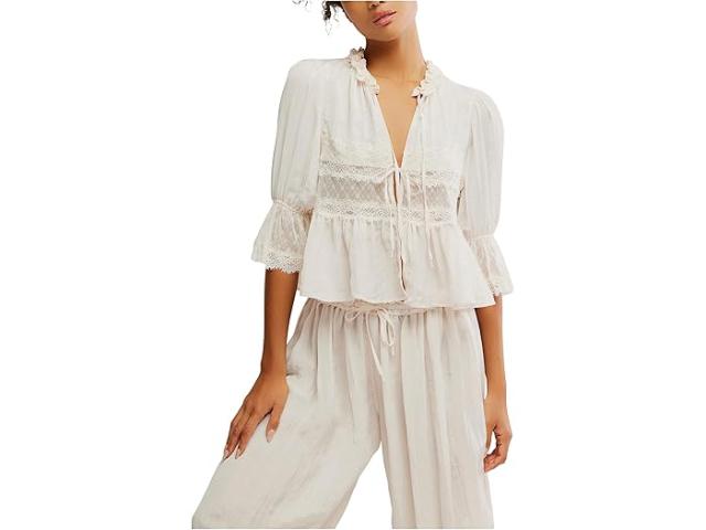 (取寄) フリーピープル レディース フォーエバー ヤング ベッド ジャケット Free People women Forever Young Bed Jacket White Alyssum