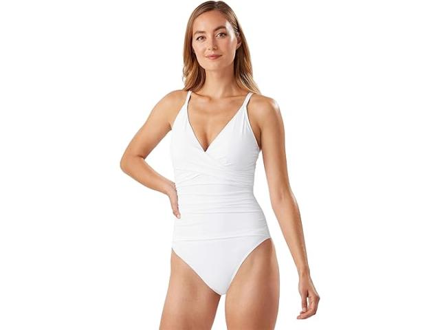 (取寄) トミーバハマ レディース パール オーバー ザ ショルダー クロス フロント ワンピース  Bahama women Pearl Over the Shoulder Cross Front One-Piece White