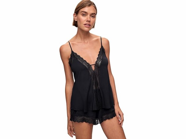 (取寄) エバージェイ レディース ララ カミ アンド ショート Pj セット Eberjey women Eberjey Lara Cami & Short Pj Set Blackの通販は