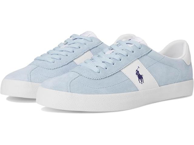 (取寄) ラルフローレン メンズ コート バルク レザー-スエード スニーカー Polo Ralph Lauren men Court Vulc Leather-suede Sneaker Light Blue