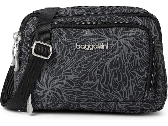 (取寄) バッガリーニ レディース トライフェクタ Rfid ウォレット クロスボディ Baggallini women Trifecta Rfid Wallet Crossbody Midnight Blossom Print