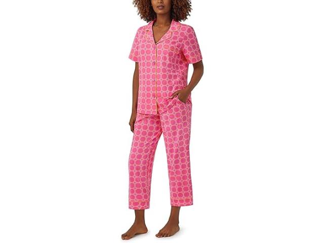 (取寄) ベッドヘッドパジャマズ レディース トリーナ ターク X ベッドヘッド ショート スリーブ クロップド Pj セット Bedhead PJs women Trina Turk x Bedhead Short Sleeve Cropped PJ Set Geo Hex