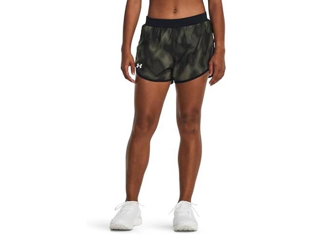 (取寄) アンダーアーマー レディース フライ バイ 2.0 プリンテッド ショーツ Under Armour women Under Armour Fly By 2.0 Printed Shorts Black/Marine OD Green/Reflectiveの通販は 7,358円