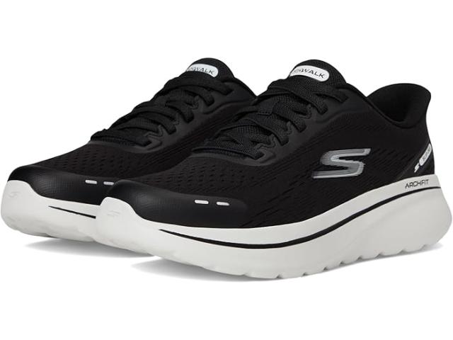 (取寄) スケッチャーズ パフォーマンス メンズ ゴー ウォーク アーチ フィット ハンズ フリー スリップ-イン SKECHERS Performance men Go Walk Arch Fit N-joy Nobend Hands Free Slip-in Black/White