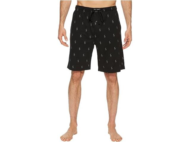 (取寄) ラルフローレン メンズ ニット スリープ ショーツ Polo Ralph Lauren men Polo Ralph Lauren Knit Sleep Shorts Polo Black/Active Grey AOPP