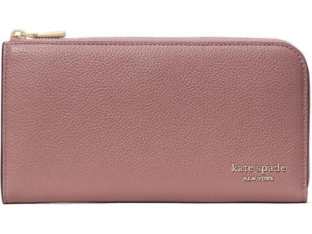 (取寄) ケイトスペード レディース デビン ペブルド レザー ジップ アラウンド コンチネンタル ウォレット Kate Spade New York women Devin Pebbled Leather Zip Around Continental Wallet Dusk Rose