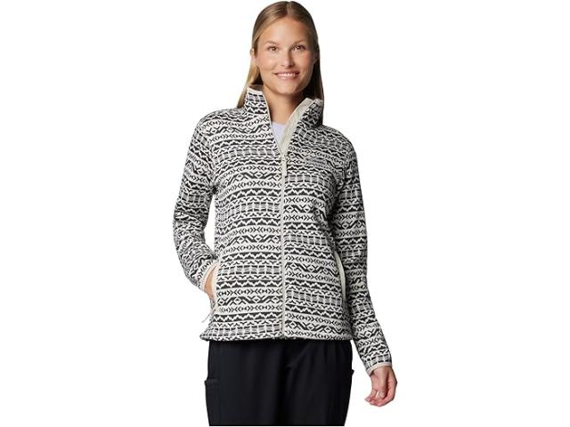 (取寄) コロンビア レディース セーター ウェザー フル ジップ Columbia women Columbia Sweater Weather Print Full Zip Dark Stone Madras Tonalの通販は