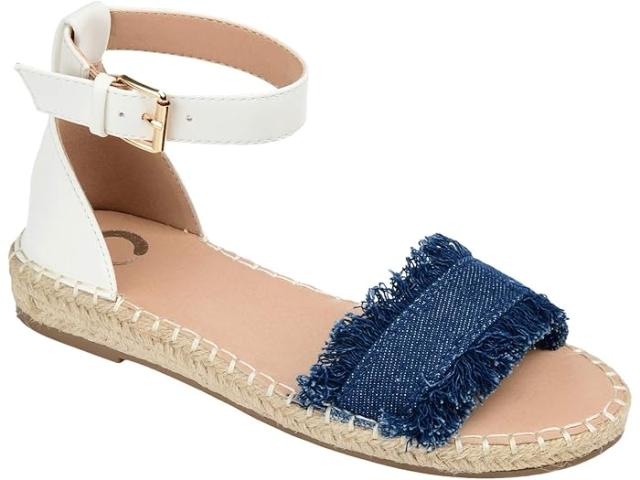 (取寄) ジュルネ コレクション レディース コンフォート フォーム トリスティーン サンダル Journee Collection women Comfort Foam Tristeen Sandal Denim