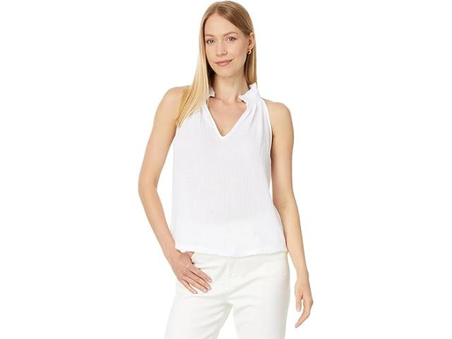 (取寄) マイケル スターズ レディース ヴィオラ スプリットネック タンク Michael Stars women Viola Split-Neck Tank White