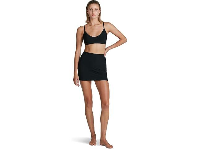 (取寄) コマンドー レディース クラシック ミニ ハーフ スリップ ウィズ ショーツ Commando women Commando Classic Mini Half Slip With Shorts Black