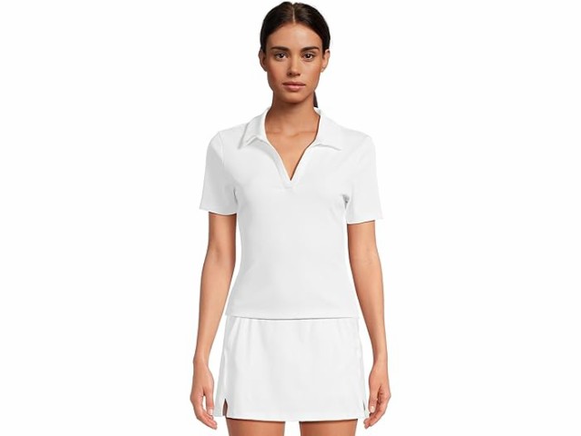 (取寄) トラヴィスマシュー レディース ムーブニット ショート スリーブ V-ネック ポロ TravisMathew women Moveknit Short Sleeve V-Neck Polo Whiteの通販は