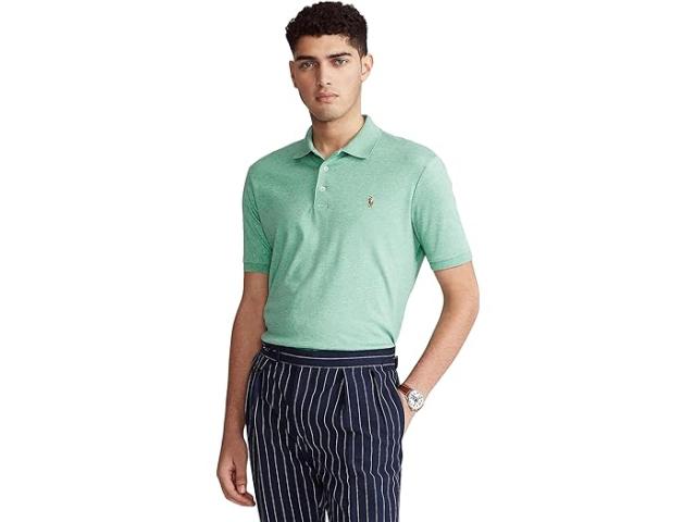(取寄) ラルフローレン メンズ カスタム スリム フィット ソフト コットン ポロ Polo Ralph Lauren men Custom Slim Fit Soft Cotton Polo Resort Green Heatherの通販は