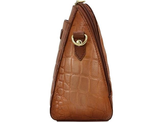 (取寄) アヌシュカ レディース 668 ジップ アラウンド トラベル オーガナザー Anuschka women Anuschka 668 Zip Around Travel Organizer Croc Embossed Caramel