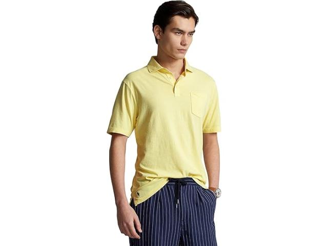 (取寄) ラルフローレン メンズ クラシック フィット コットン-リネン ポロ シャツ Polo Ralph Lauren men Classic Fit Cotton-Linen Polo Shirt Bristol Yellowの通販は 36,870円