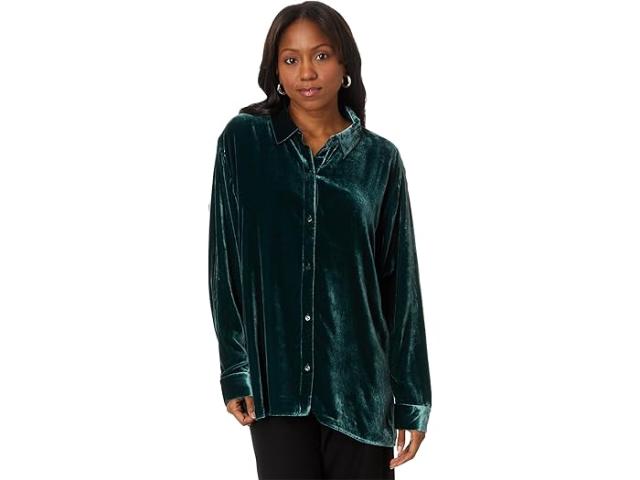 (取寄) アイリーン フィッシャー レディース クラシック カラー シャツ Eileen Fisher women Classic Collar Shirt Pine