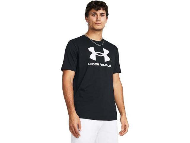 (取寄) アンダーアーマー メンズ スポーツスタイル ロゴ ショート スリーブ T-シャツ Under Armour men Sportstyle Logo Short Sleeve T-Shirt Black/Whiteの通販は