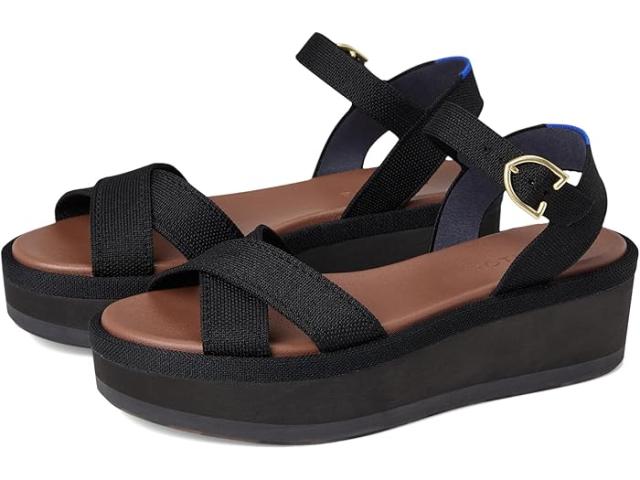 (取寄) レディース ザ クリス-クロス ライトウェイト ウェッジ Rothy's women The Criss-Cross Lightweight Wedge Black