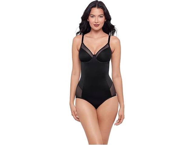 (取寄) ミラクルスーツ シェイプウェア レディース セクシー シーア シェーピング ボディスーツ Miraclesuit Shapewear women Sexy Sheer Shaping Bodysuit Black