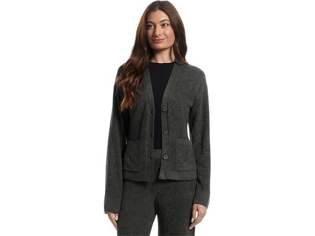 (取寄) ベアフットドリームス レディース コージーシック ライト ワイド スリーブ ボタン フロント カーディガン Barefoot Dreams women Cozychic Lite Wide Sleeve Button Front Cardigan Dark Moss